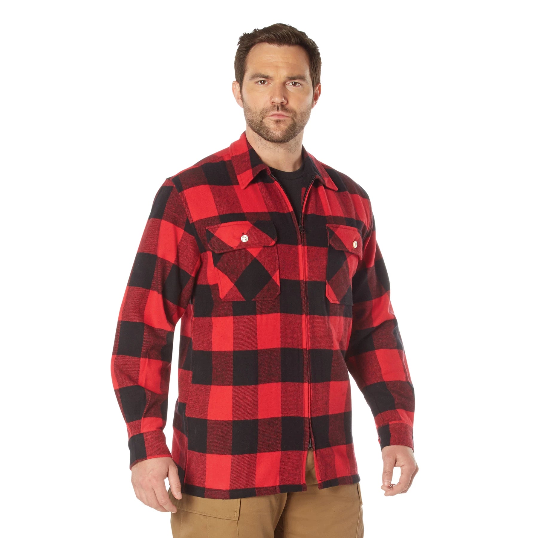 Rothco Concealed Carry Flannel Shirt Clothing reverse view