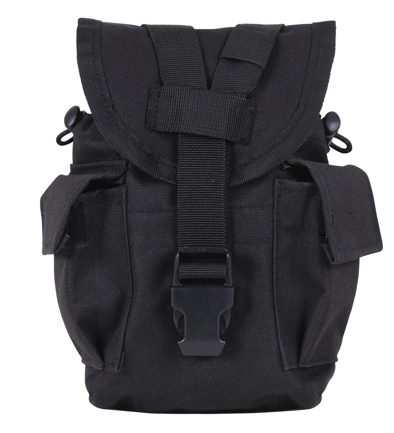 Rothco MOLLE II Canteen & Utility Pouch Black Hydration side detail photo