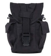 Rothco MOLLE II Canteen & Utility Pouch Black Hydration side detail photo