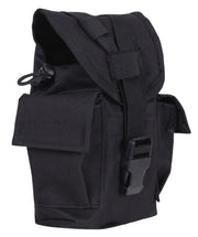 Rothco MOLLE II Canteen & Utility Pouch Black Hydration angled product photo