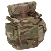Rothco MOLLE II Canteen & Utility Pouch Black Hydration and reverse view