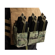 Rothco MOLLE Open Top Six Rifle Mag Pouch Black angled product photo