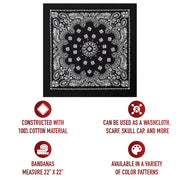 Rothco Trainmen Paisley Bandana - 22" X 22"