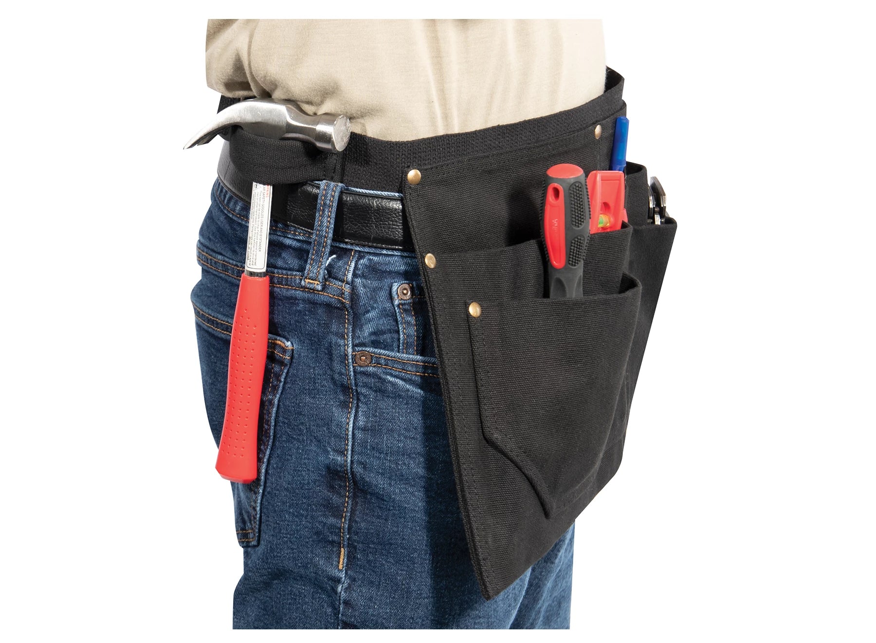 Rothco Canvas Waist Work Apron Black Sneak Previews angled product photo