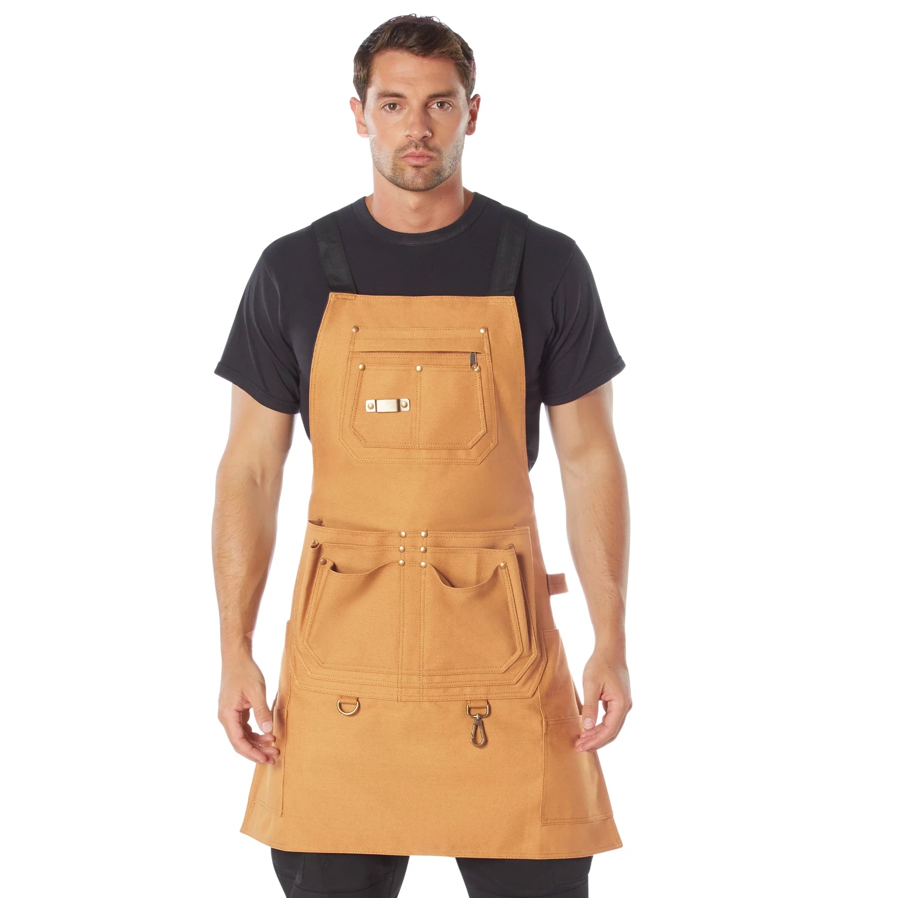Rothco Canvas Full Work Apron Black Sneak Previews reverse view