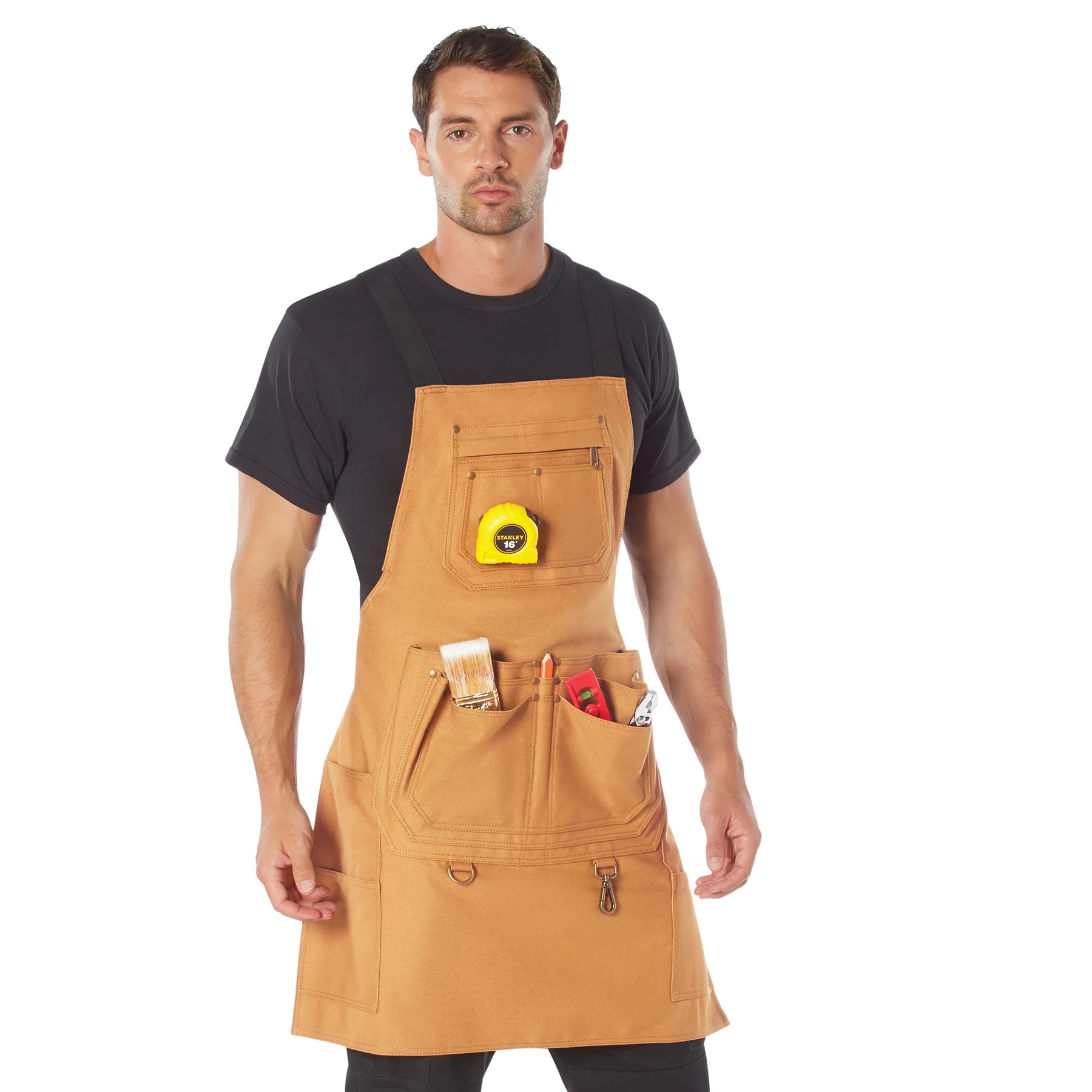 Rothco Canvas Full Work Apron Black Sneak Previews side detail photo