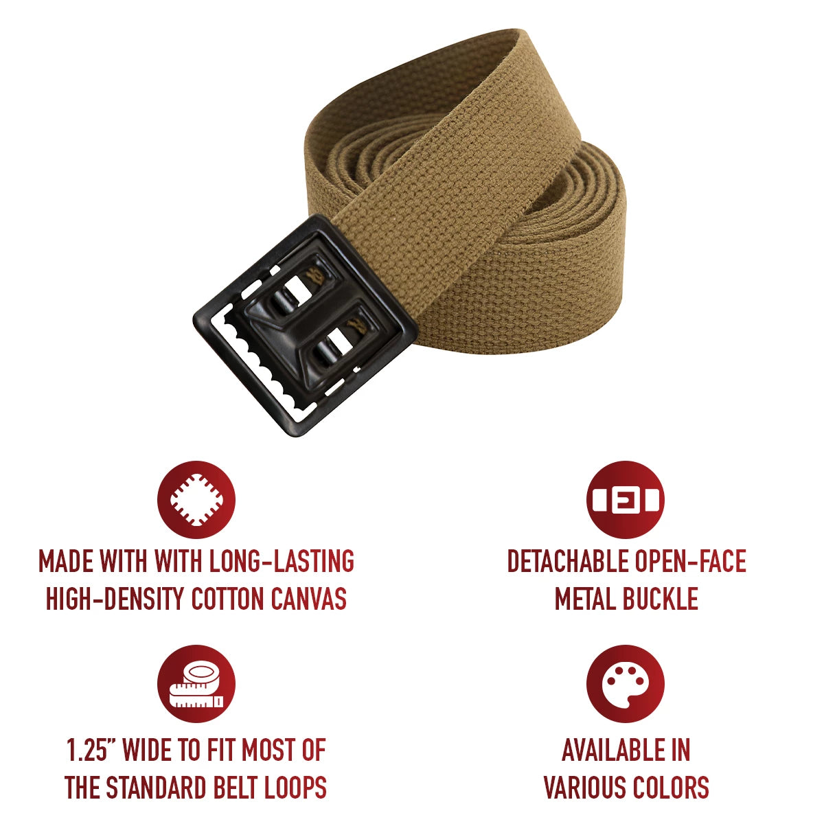 Rothco Military Web Belts With Open Face Buckle alternate photo