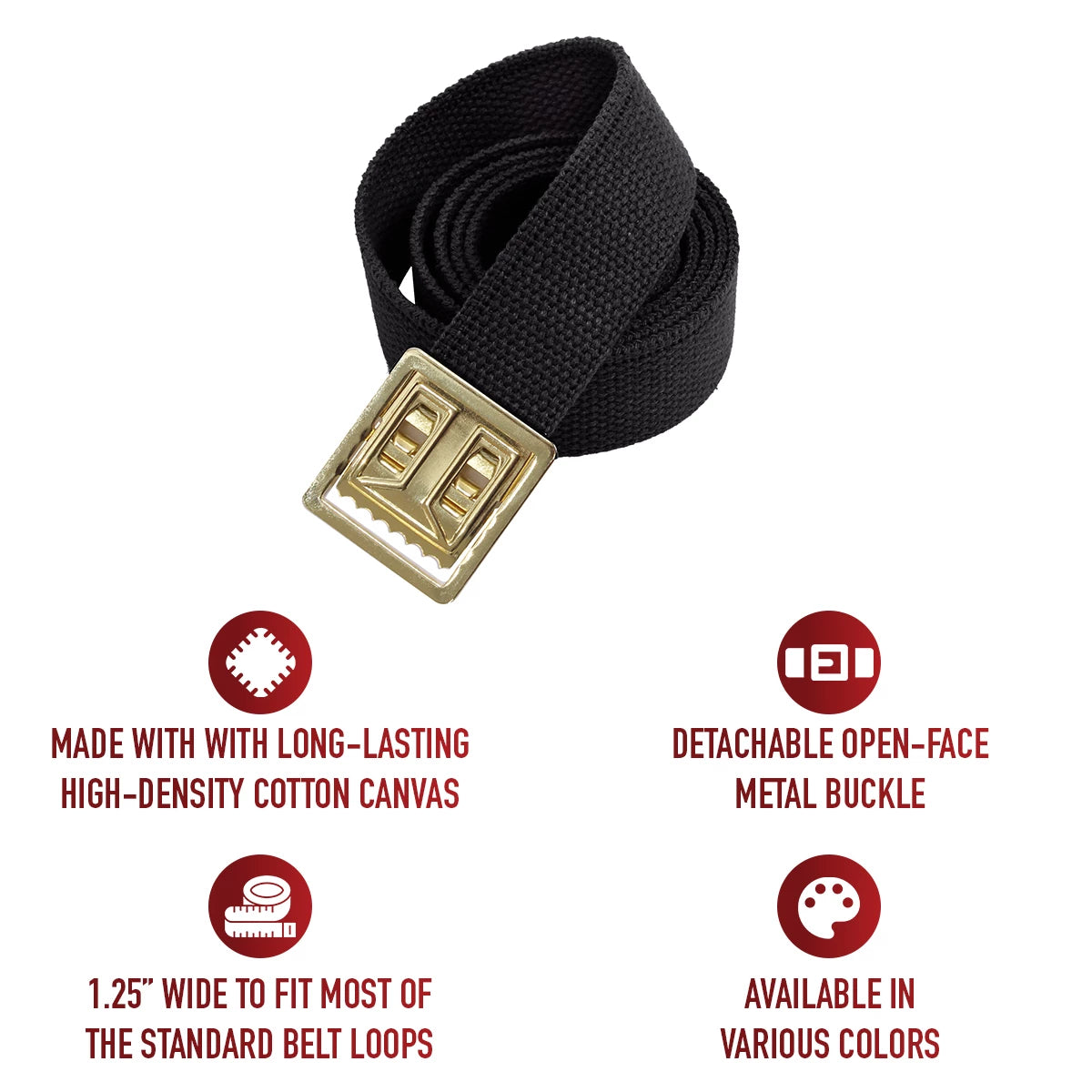 Rothco Military Web Belts With Open Face Buckle reverse view