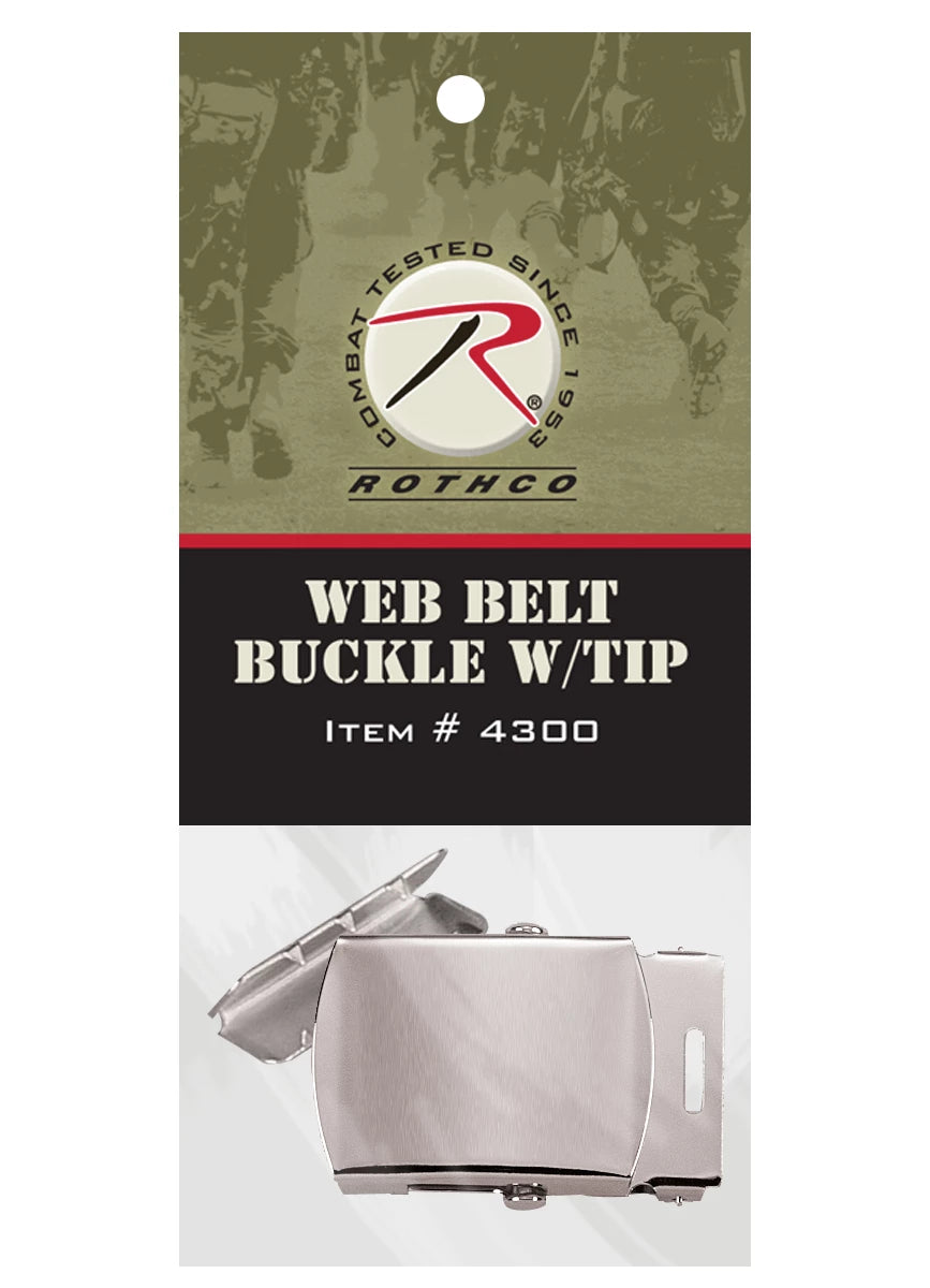 Rothco G.I. Type Web Belt Buckle And Tip Pack Accessories close-up photo