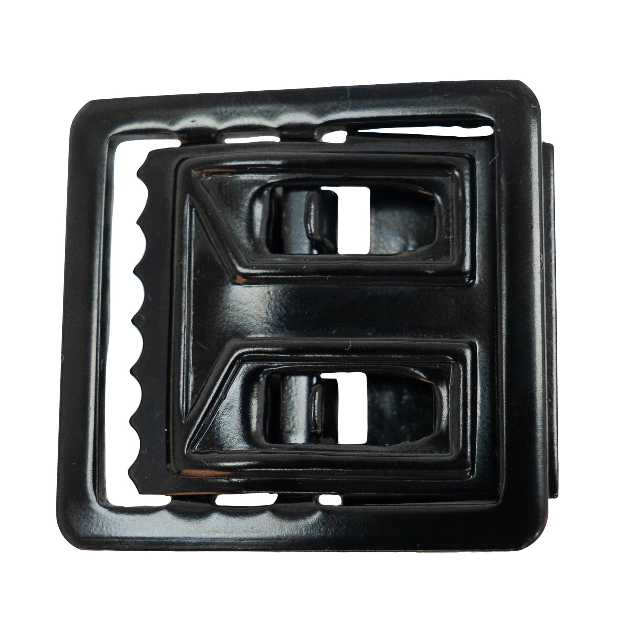 Black Open Face Web Belt Buckle