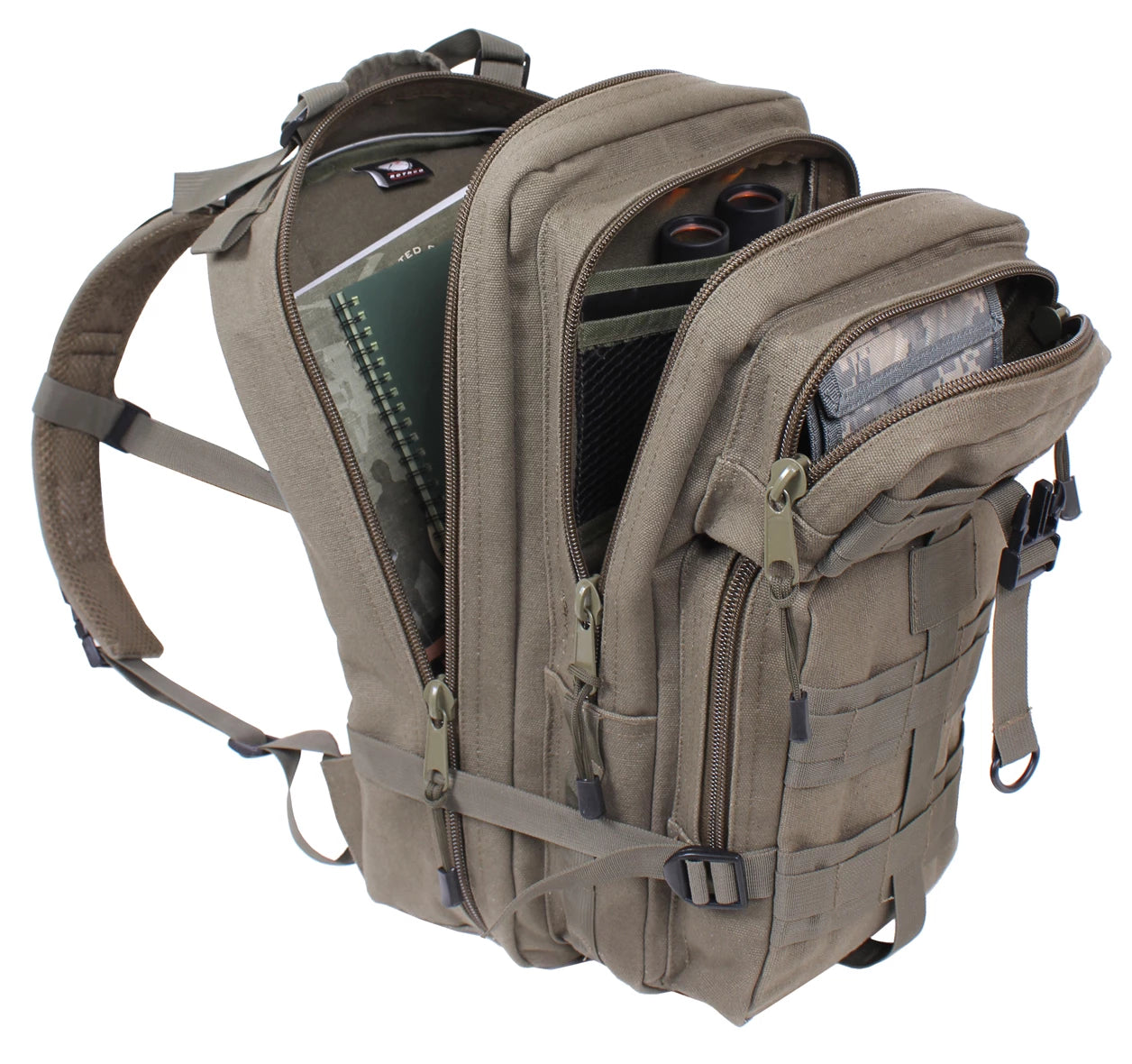 Rothco Tacticanvas Go Pack Olive Drab Backpacks angled product photo