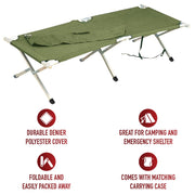 Rothco Folding Cot Emergency and Survival Blankets & Cots side detail photo