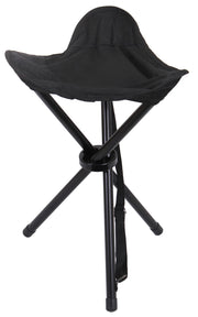 Rothco Collapsible Stool With Carry Strap Black Camp Stools & reverse view