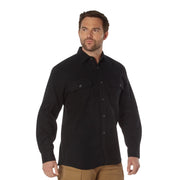 Rothco Heavy Weight Solid Flannel Shirt and Casual Shirts reverse view