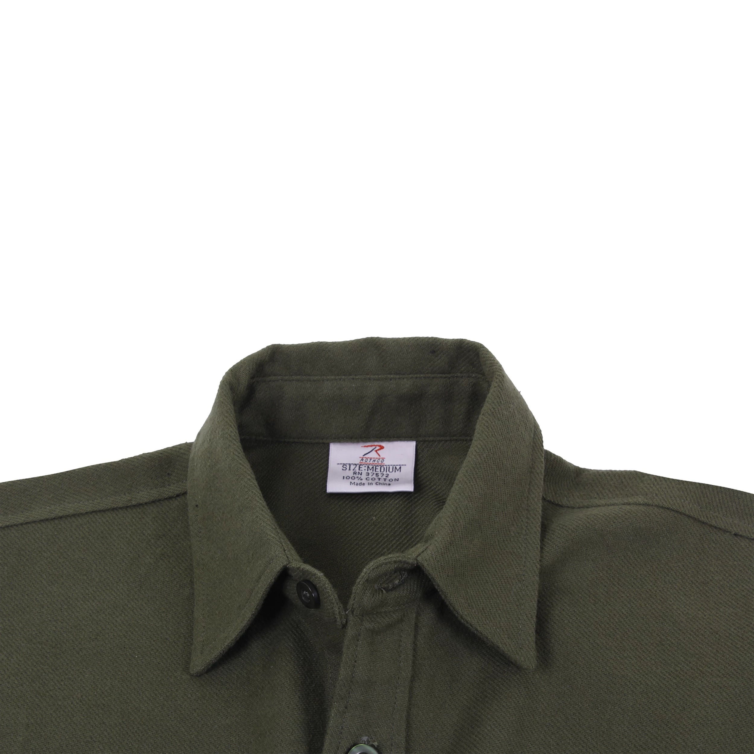 Rothco Heavy Weight Solid Flannel Shirt and Casual Shirts close-up photo
