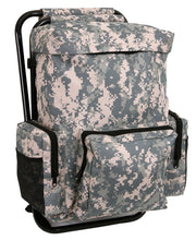 Rothco Backpack and Stool Combo Pack Woodland Camo Backpacks close-up photo