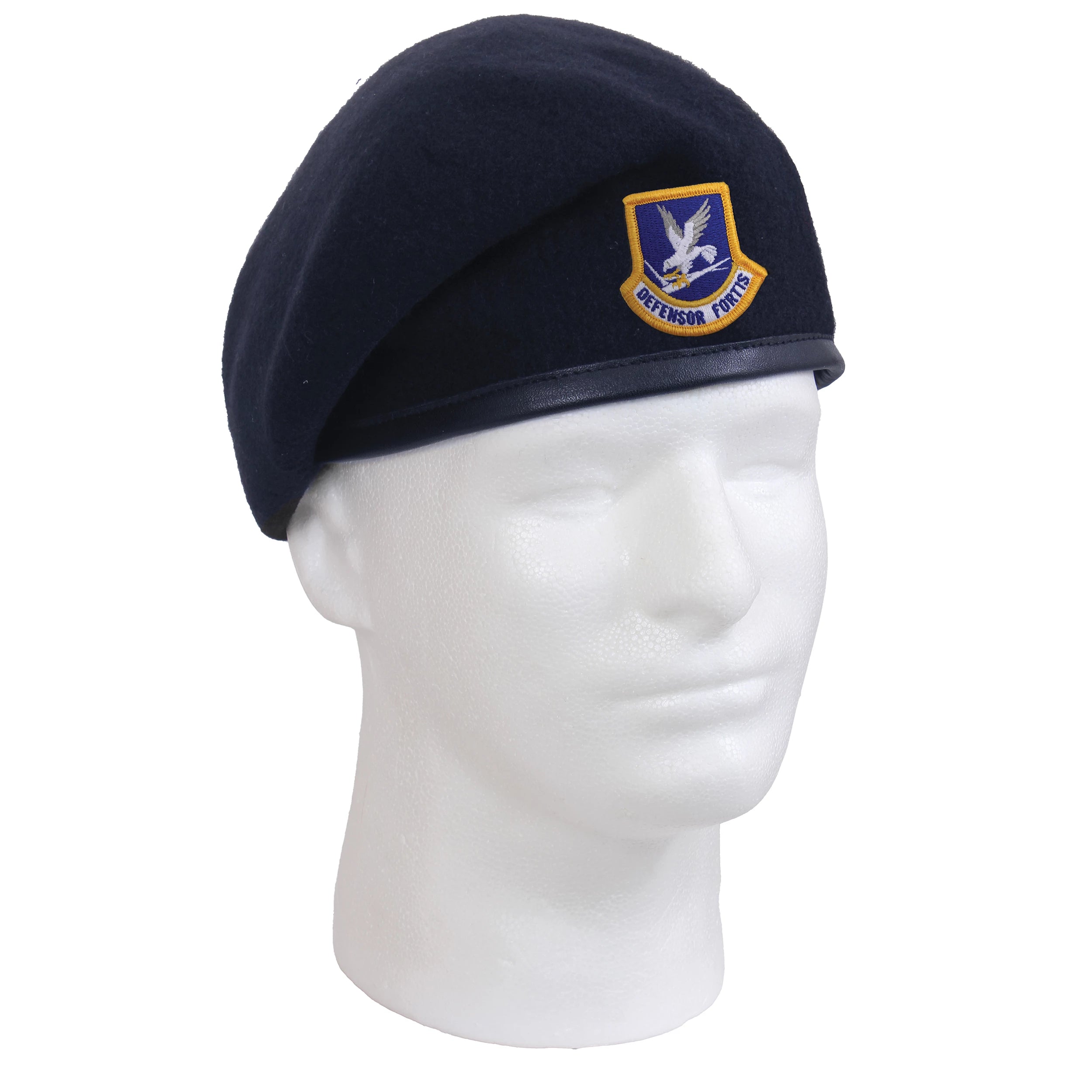 Rothco Inspection Ready Beret With USAF Flash - Midnight Navy detail photo