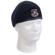 Rothco Inspection Ready Beret With USAF Flash - Midnight Navy detail photo
