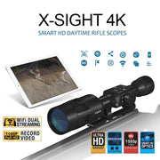 ATN X-Sight 4K 3-14x Buck Hunter Smart Daytime Hunting Rifle Scope w/ Full HD Video, WiFi, GPS, Smooth Zoom & Smartphone Control - ATN