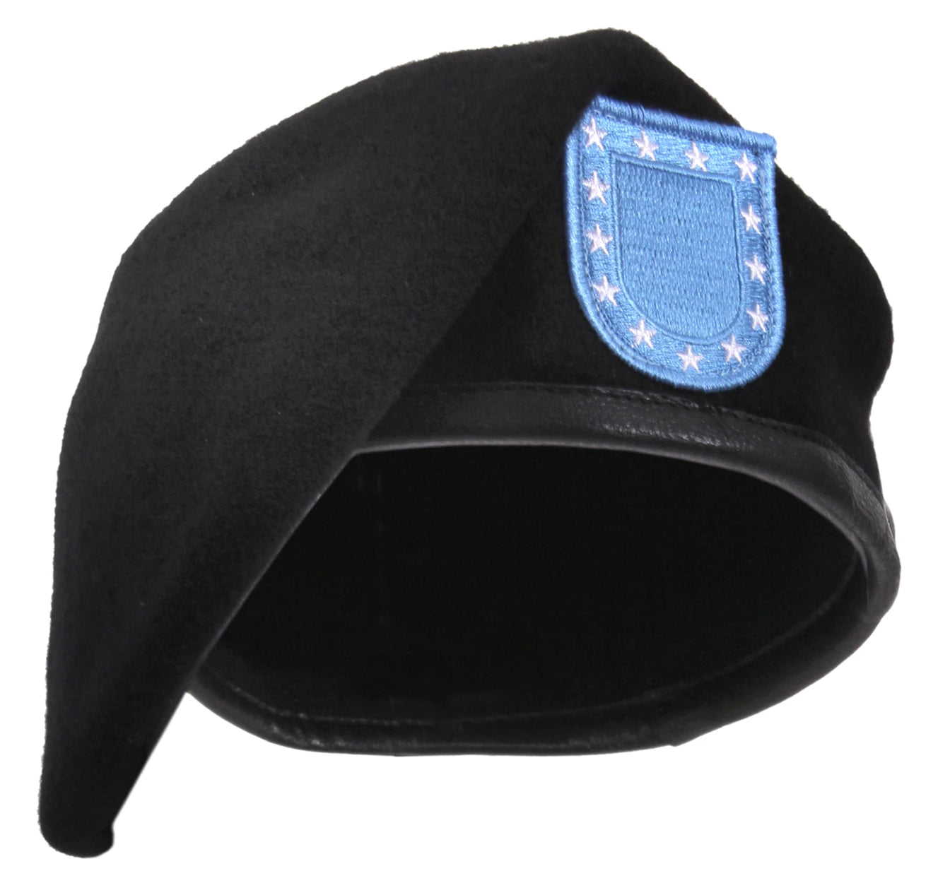 Inspection Ready Black Beret With Flash
