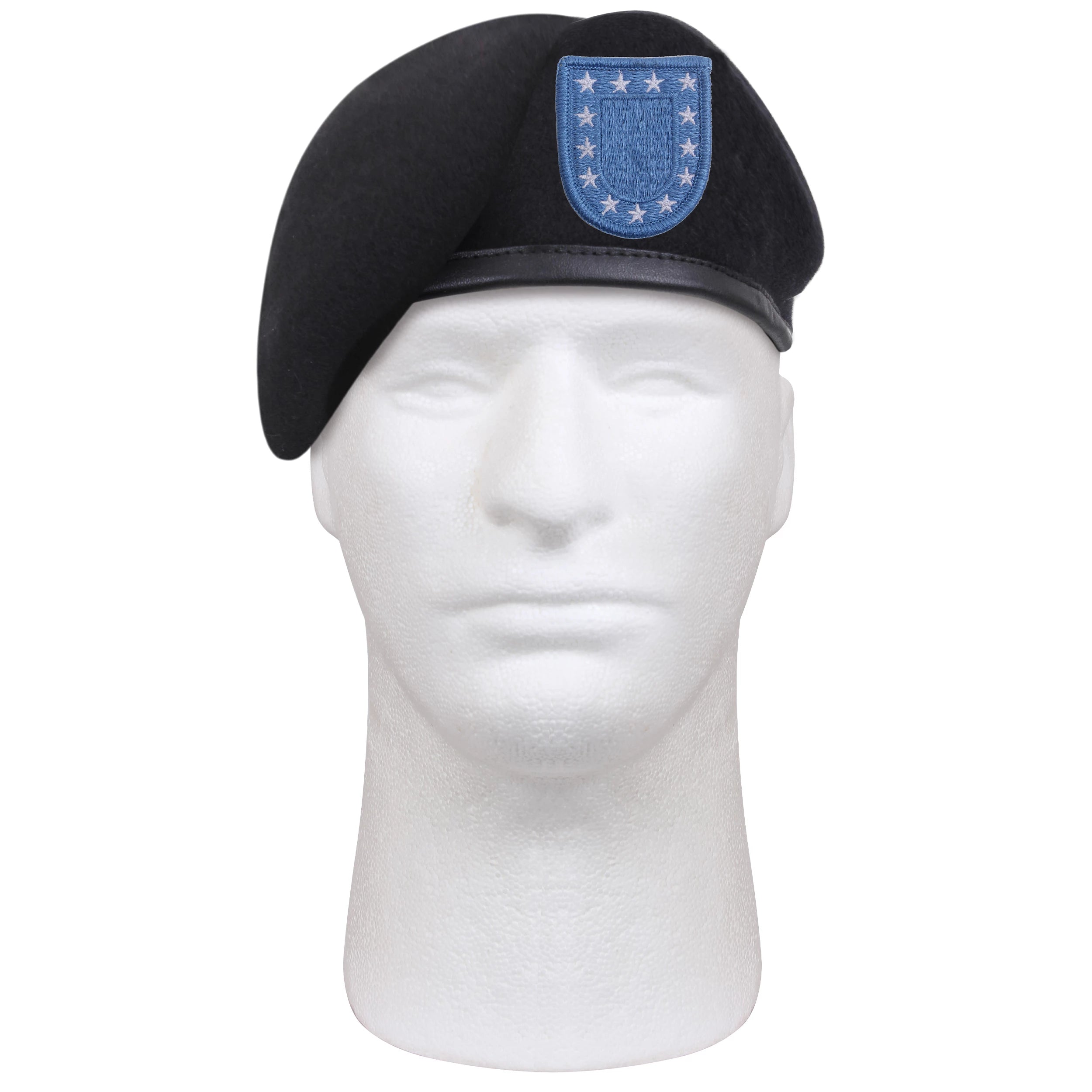 Rothco Inspection Ready Black Beret With Flash Berets close-up photo