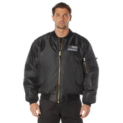 Rothco Thin Blue Line Flag MA-1 Flight Jacket Bomber & detail photo