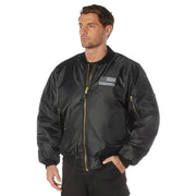 Rothco Thin Blue Line Flag MA-1 Flight Jacket Bomber & additional view