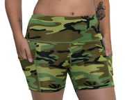 Rothco Womens Camo Workout Performance Legging Shorts Bottoms and Leggings reverse view