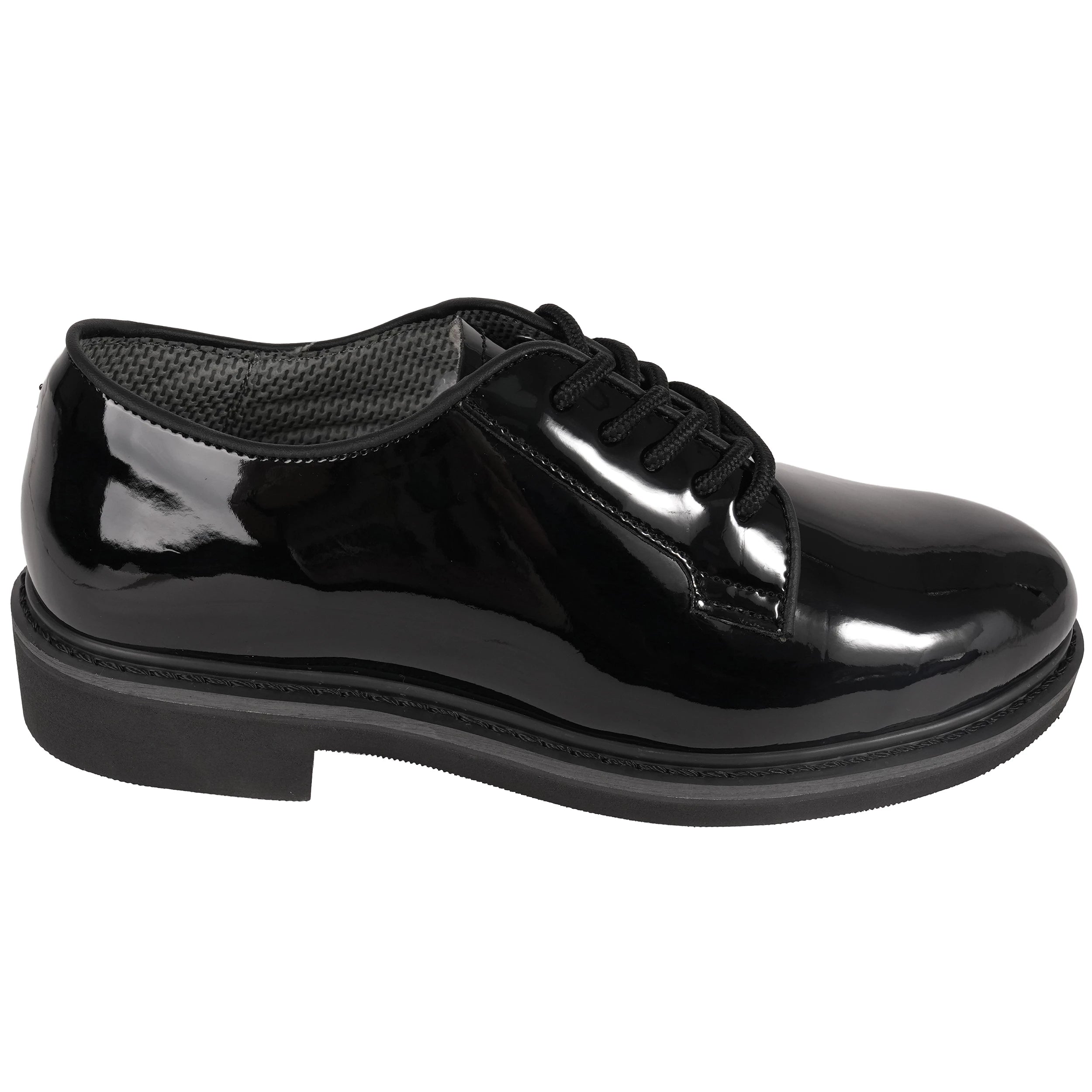 Rothco Uniform Hi-Gloss Oxford Dress Shoe Sneak Previews angled product photo