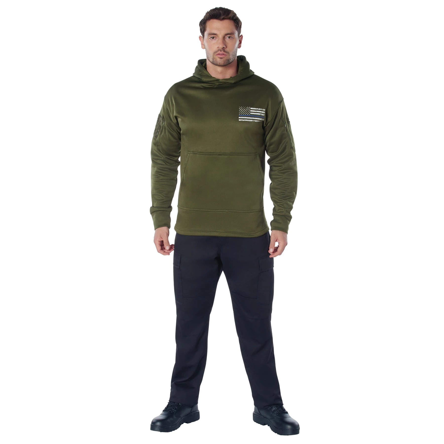 Rothco Concealed Carry Thin Blue Line Hoodie New Arrivals side detail photo