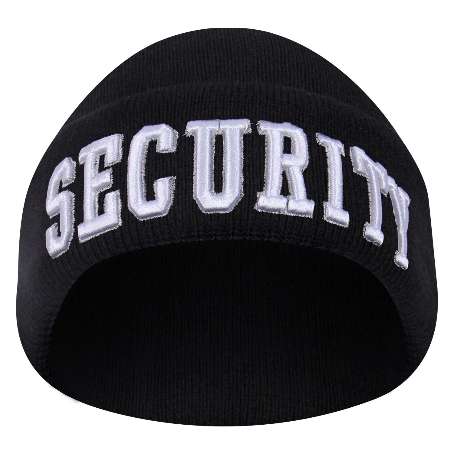 Rothco Deluxe Public Safety Embroidered Watch Cap Black / White detail photo
