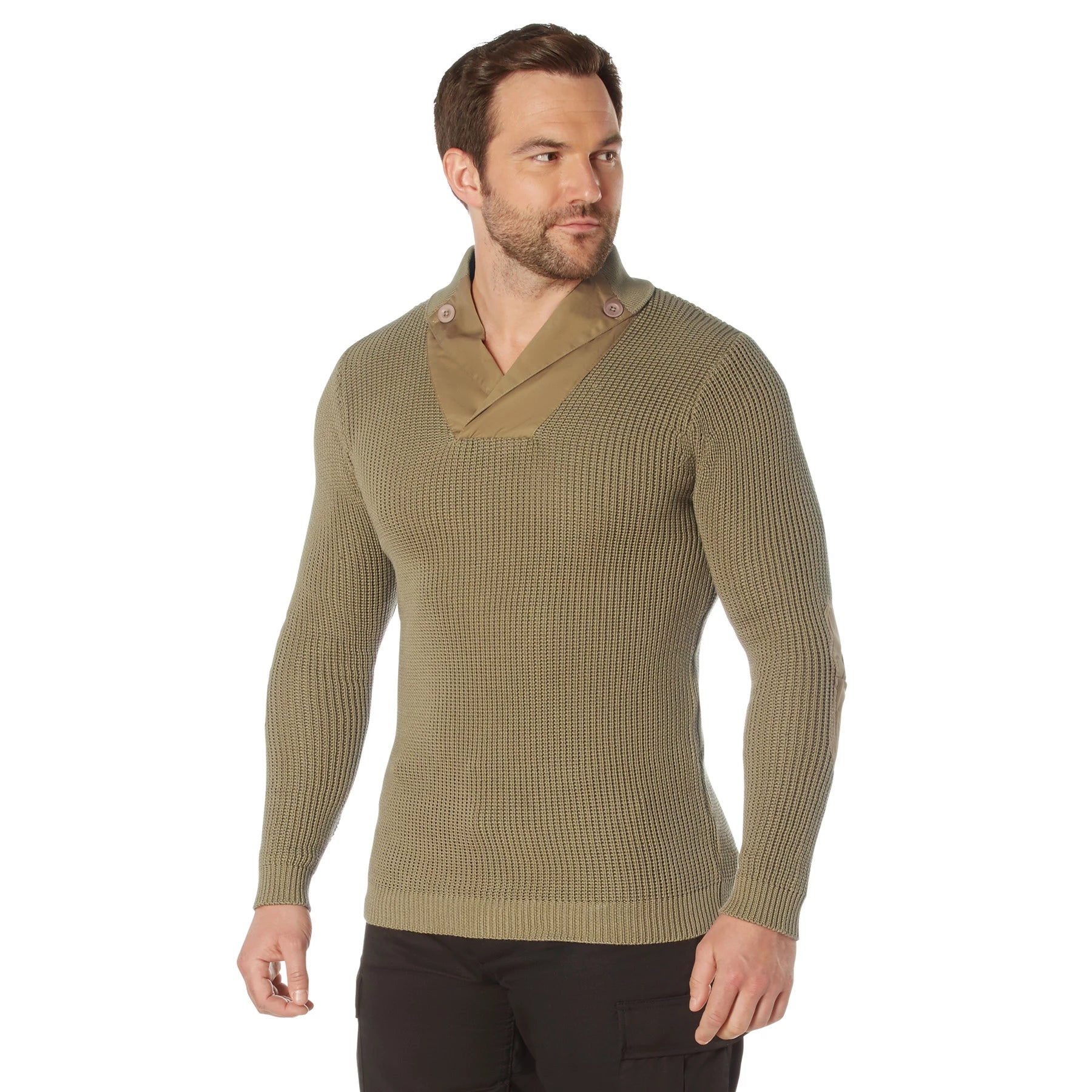 Rothco WWII Vintage Mechanics Sweater - Khaki Sweaters detail photo