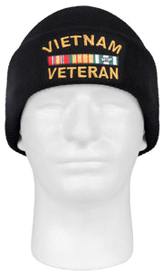 Rothco Vietnam Veteran Deluxe Embroidered Watch Cap Vintage Headwear alternate photo