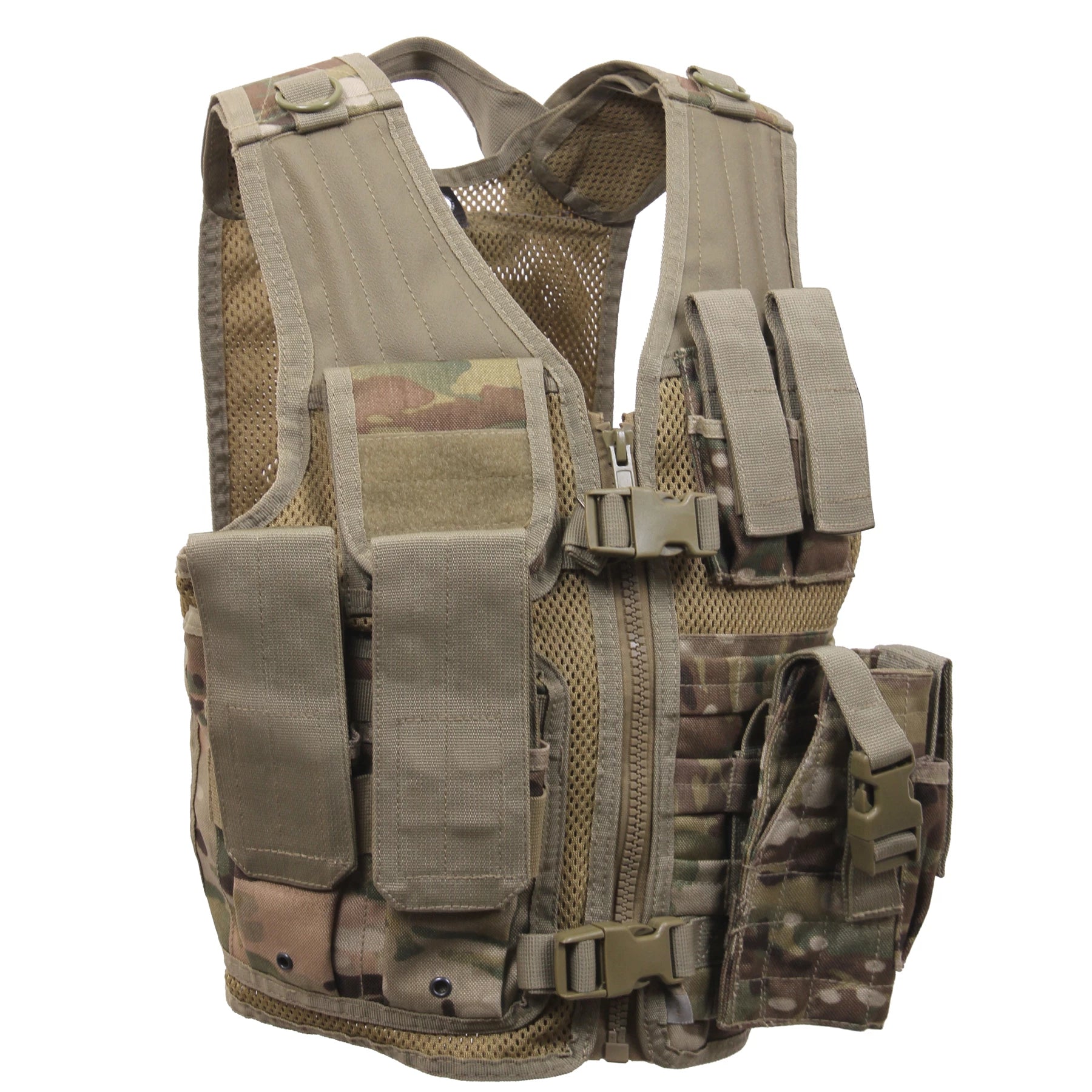 Rothco Kid Tactical Cross Draw Vest Black side detail photo