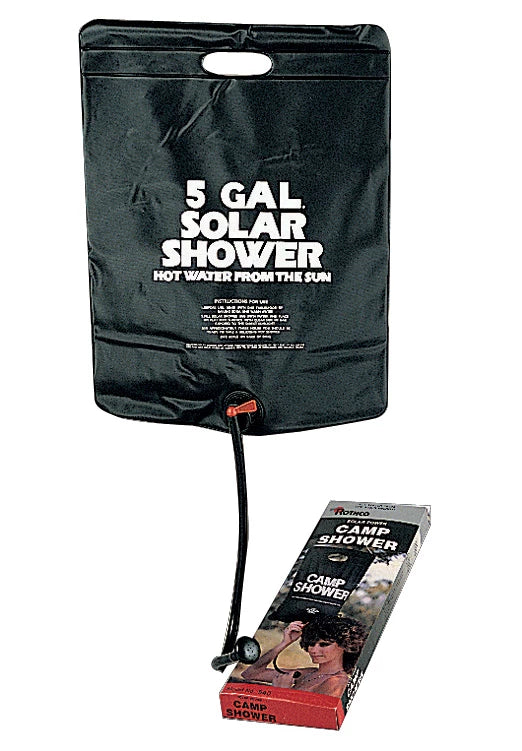 Rothco Solar Camping Shower Emergency Survival and Outdoor Gear close-up photo