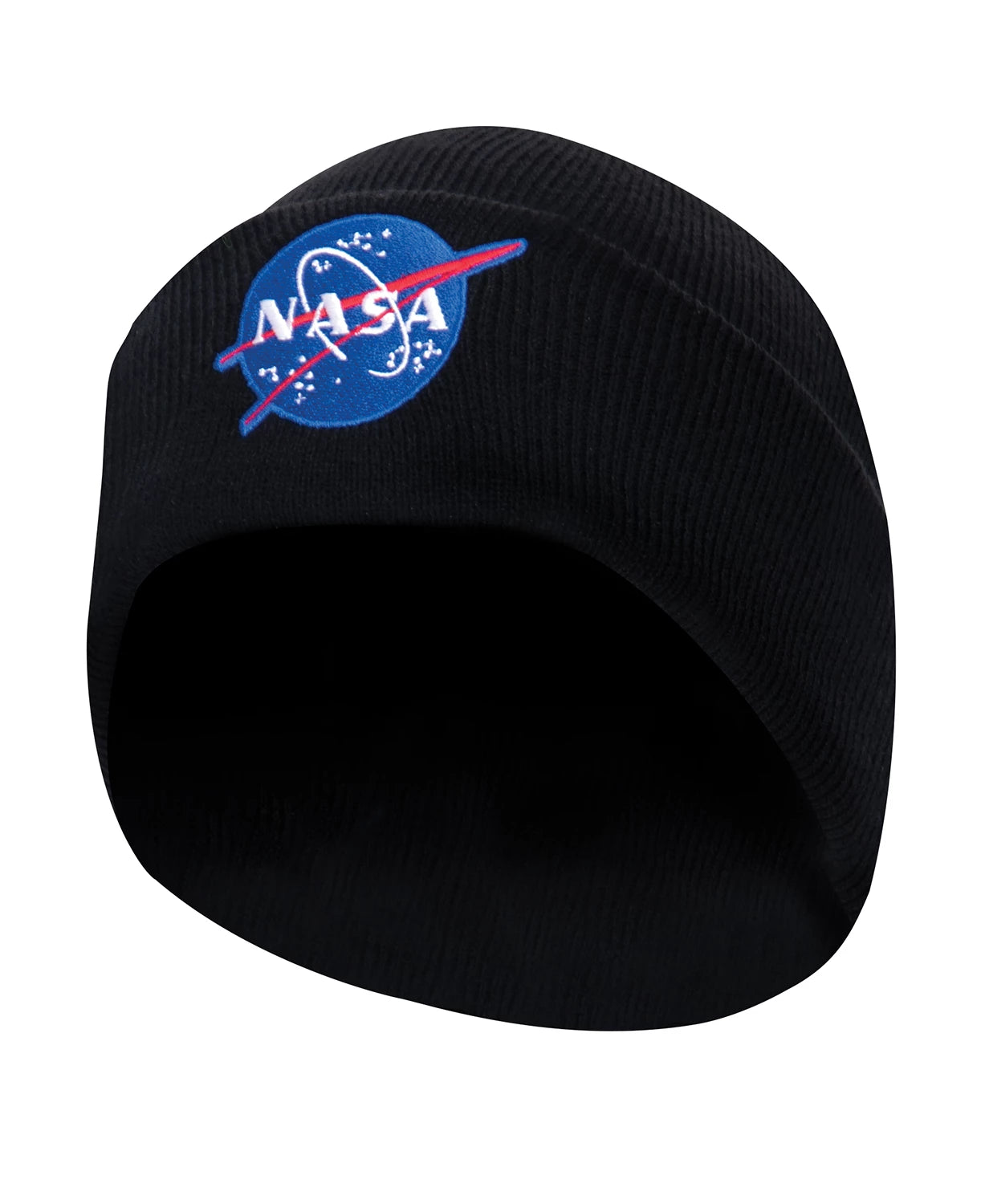 Rothco Deluxe NASA Meatball Logo Embroidered Watch Cap - angled product photo