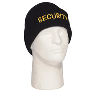 Rothco Embroidered Security Watch Cap - Black & Gold side detail photo