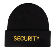Rothco Embroidered Security Watch Cap - Black & Gold Caps close-up photo