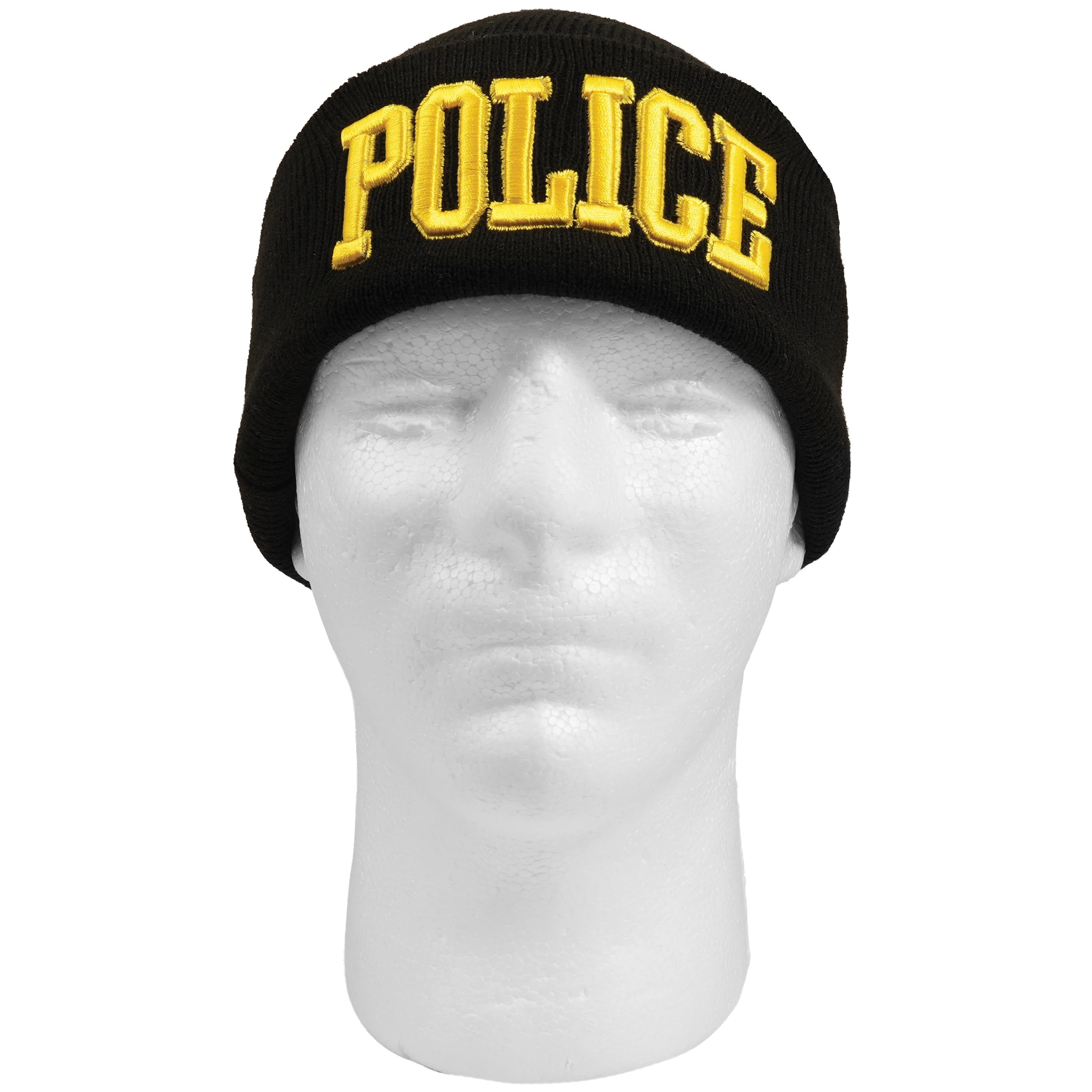 Rothco Deluxe Public Safety Embroidered Watch Cap Black / White close-up photo