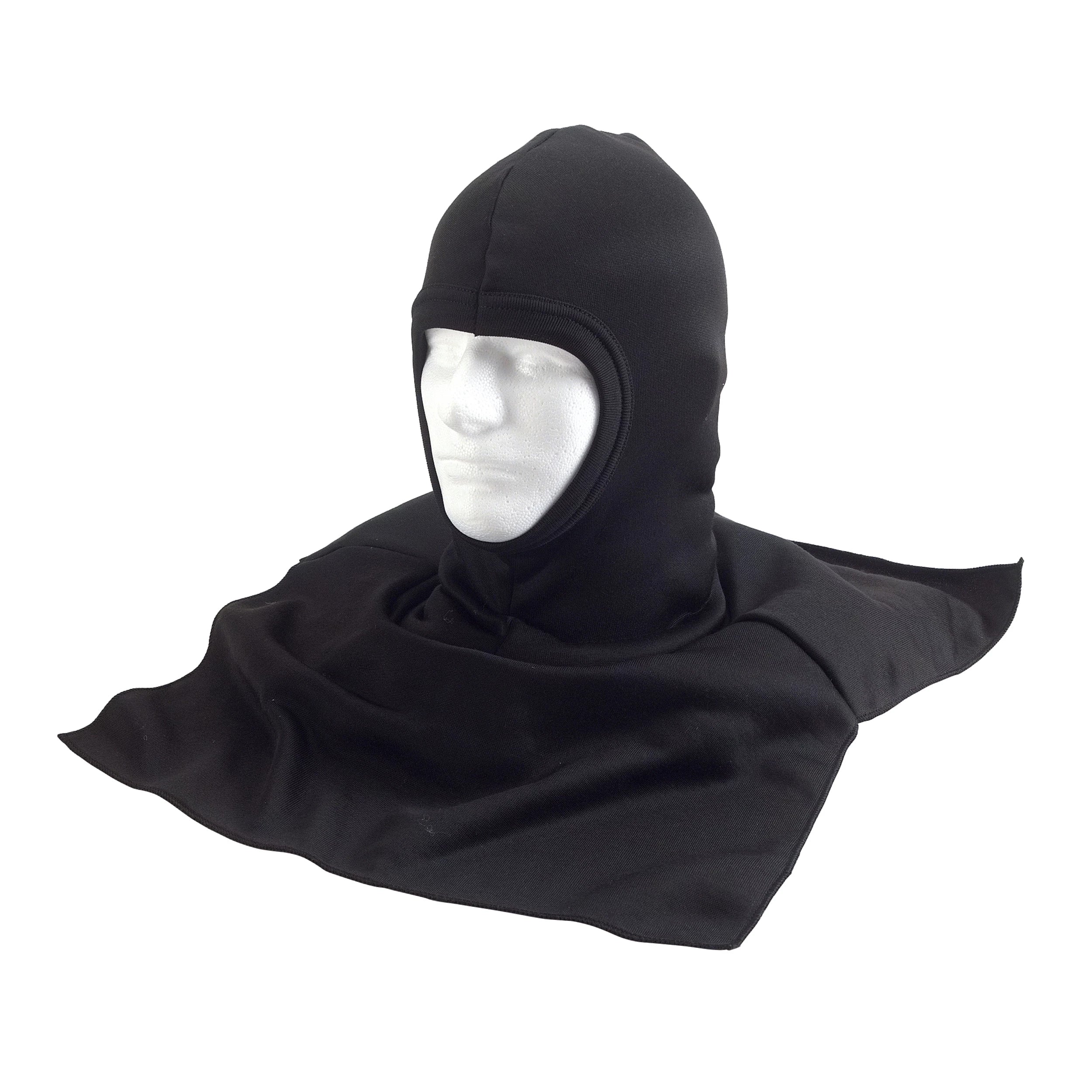 Black Polyester Balaclava With Dickie