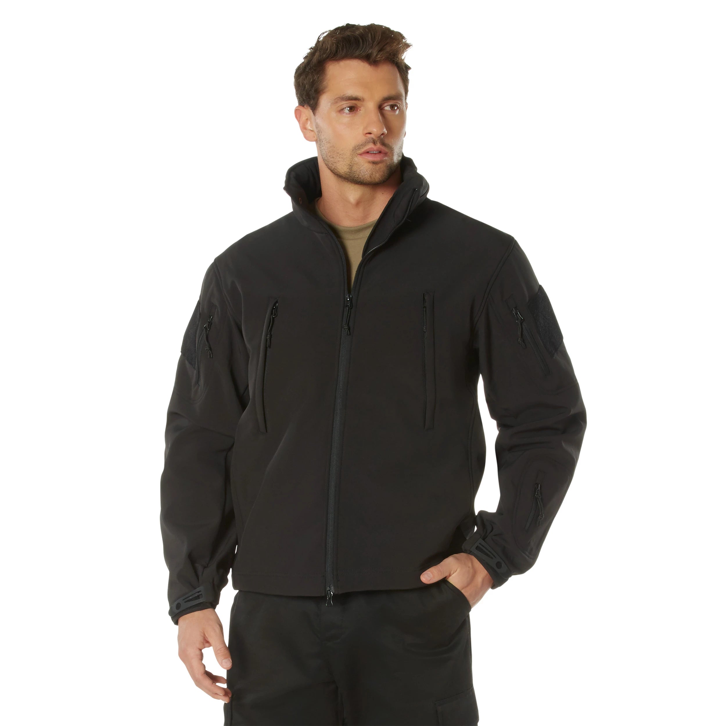 Rothco Concealed Carry Soft Shell Jacket Clothing side detail photo