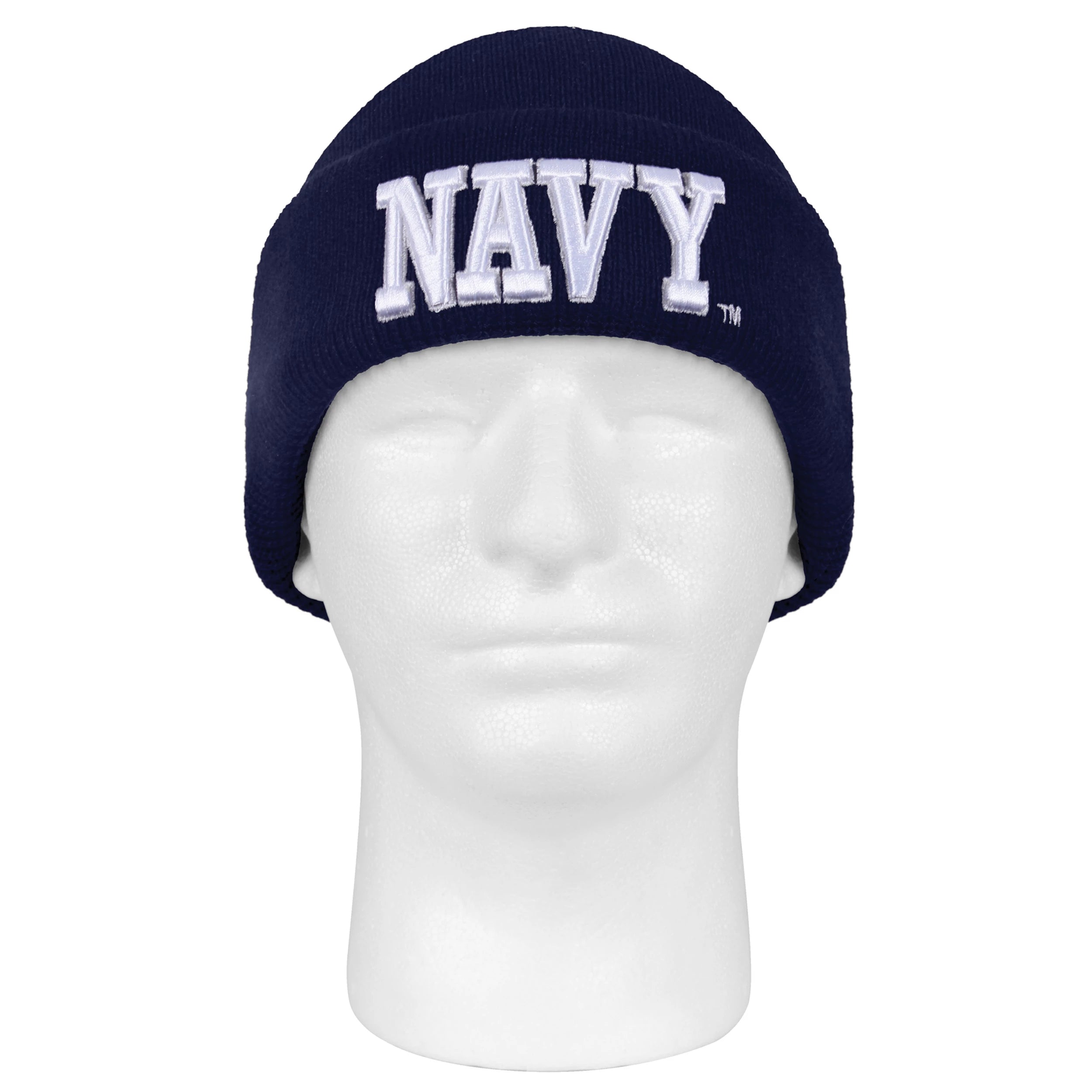 Deluxe Navy Embroidered Watch Cap