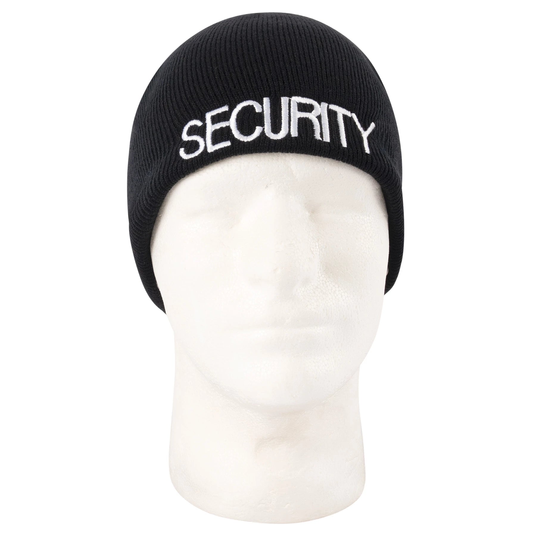 Rothco Embroidered Security Acrylic Skull Cap Watch Caps & side detail photo