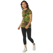 Rothco Womens Long Length Camo T-Shirt T-Shirts angled product photo