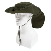 Rothco Adjustable Boonie Hat With Neck Cover Khaki Hats side detail photo