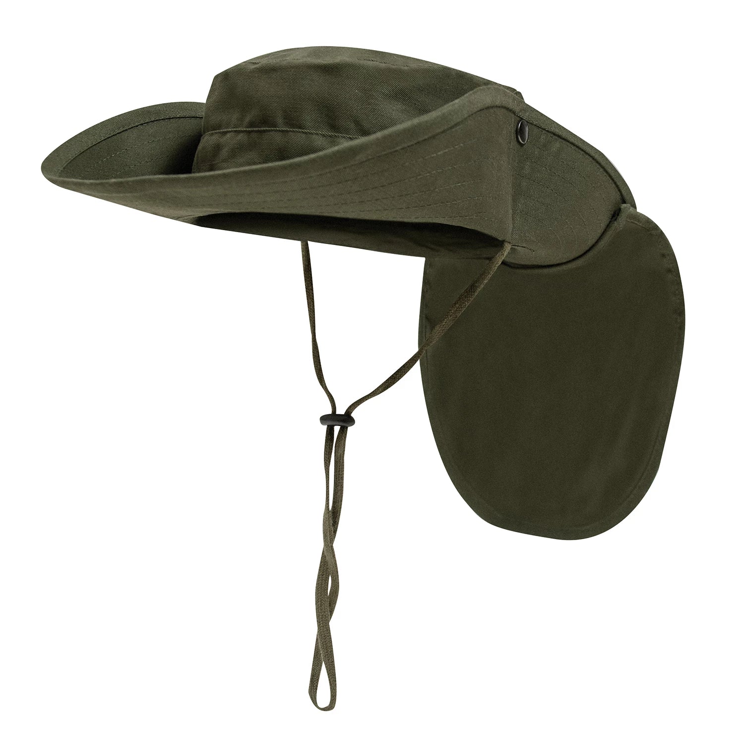 Rothco Adjustable Boonie Hat With Neck Cover Khaki Hats detail photo