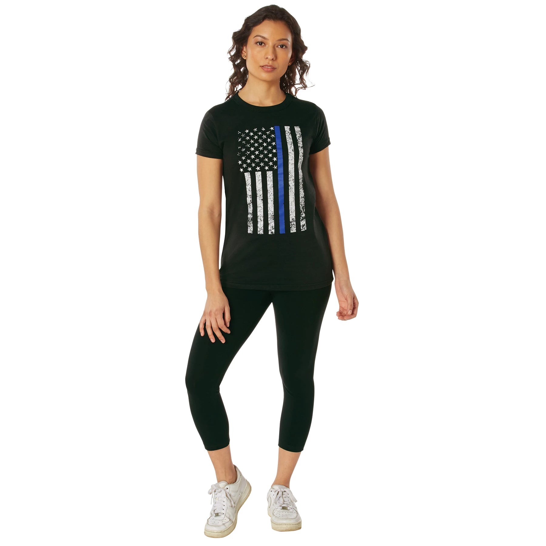 Rothco Women Thin Blue Line Longer T-Shirt Graphic T-Shirts detail photo