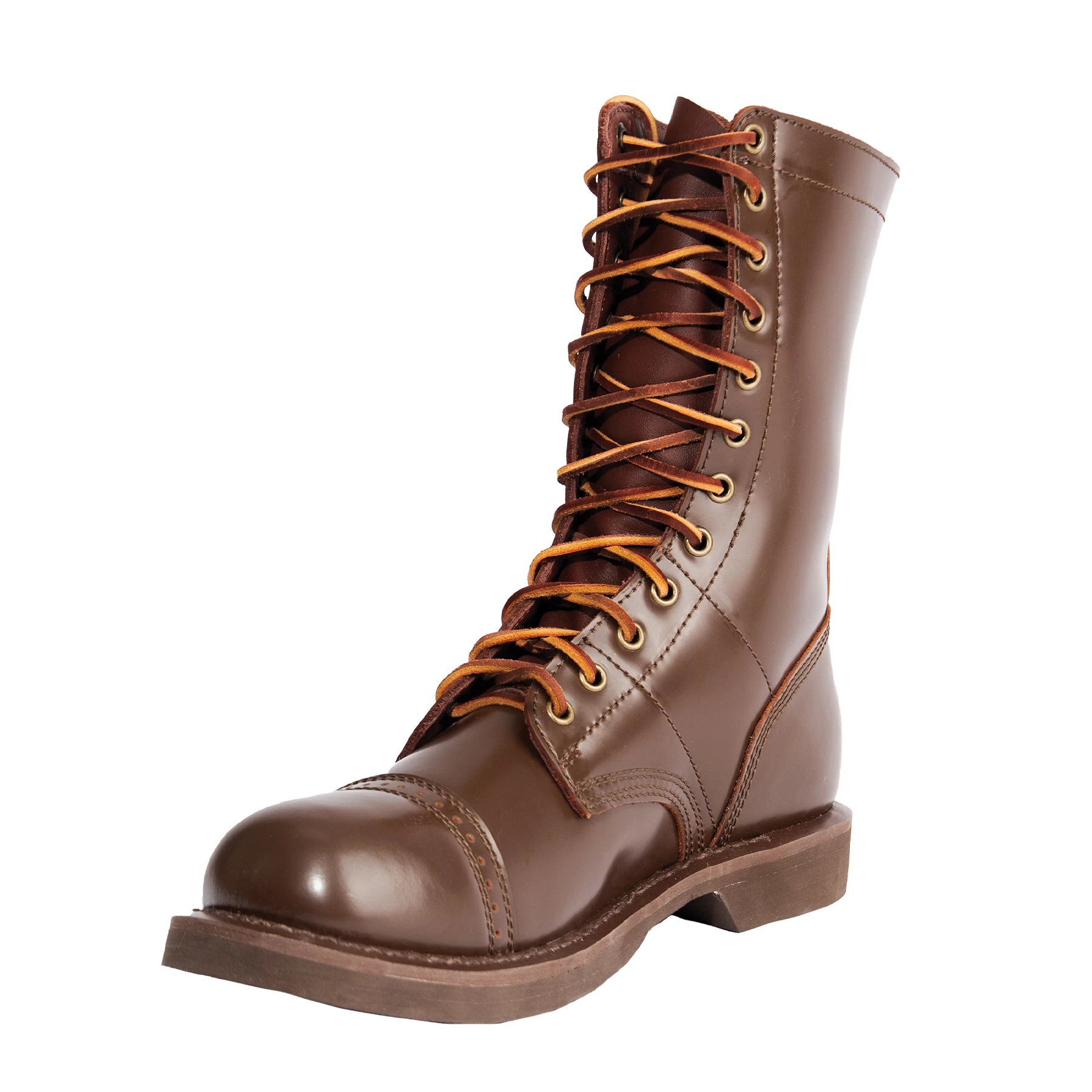Rothco Brown Leather Jump Boot - 10 Inches Sneak side detail photo