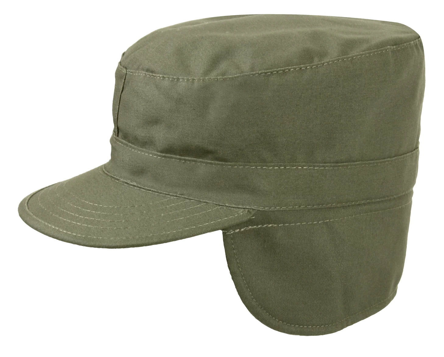 Rothco G.I. Type Combat Caps With Flaps - Olive Drab detail photo