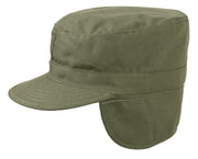 Rothco G.I. Type Combat Caps With Flaps - Olive Drab detail photo